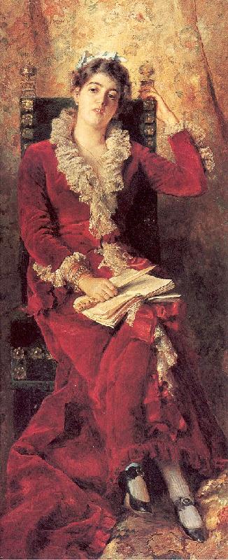 Makovsky, Konstantin Portrait of Julia Makovskaya, The Artist's Wife France oil painting art